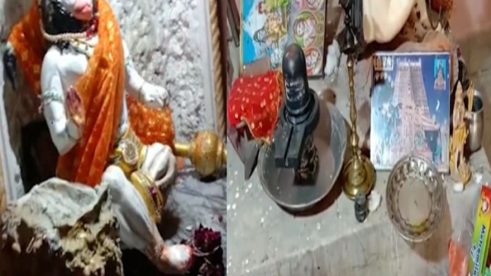 भारत का विवाद पहुंचा पाक, हिन्दू मंदिरों में की तोड़फोड़, हनुमान जी की मूर्ति खंडित