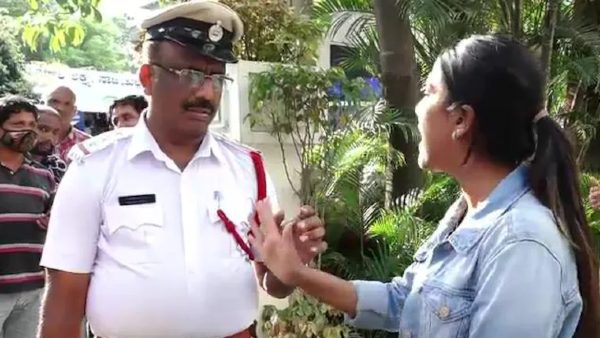 बीजेपी विधायक की बेटी ने पुलिस से की बदसलूकी, VIDEO हुआ वायरल