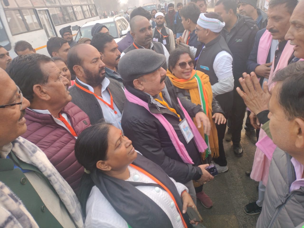 भारत जोड़ो यात्रा का रोहतक बागपत जिला पंचायत में हुआ भव्य स्वागत