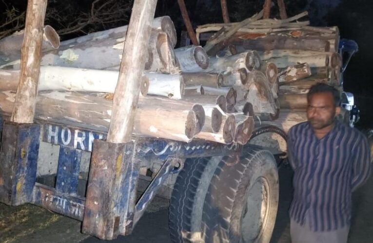 लकड़ी लदी ट्रैक्टर ट्राली की टक्कर से बाइक सवार की दर्दनाक मौत