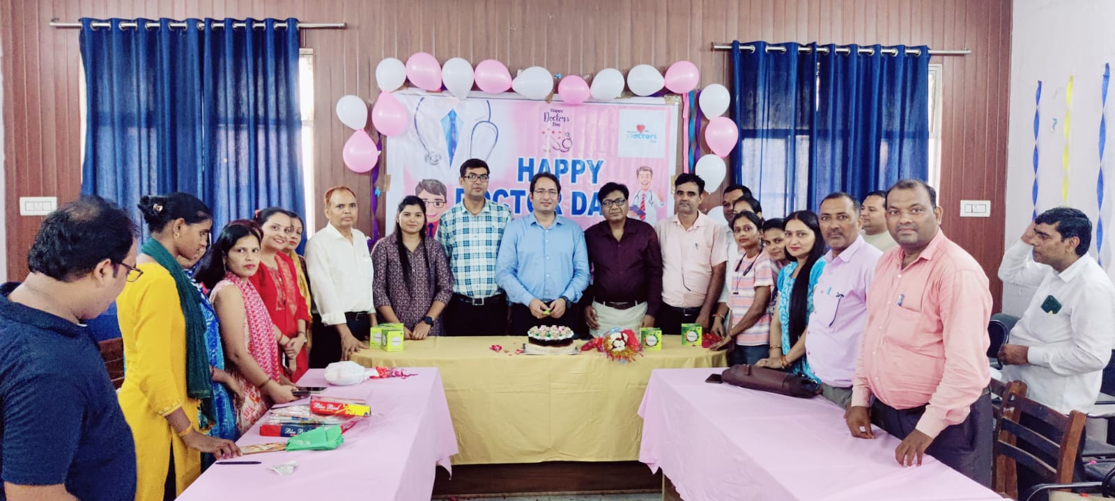 National Doctor's Day celebrated by cutting cake