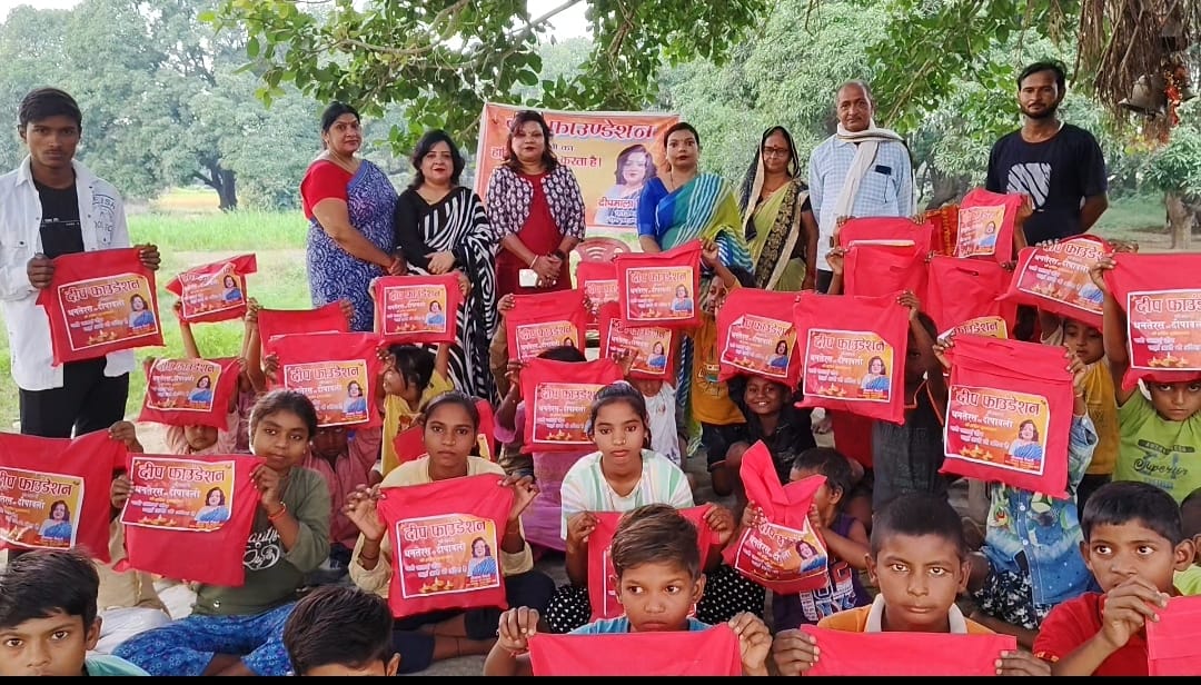 Celebrated Diwali by distributing sweets and crackers among poor children.