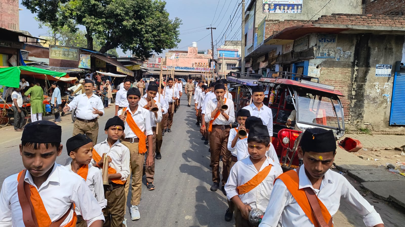 Rashtriya Swayamsevak Sangh took out a march