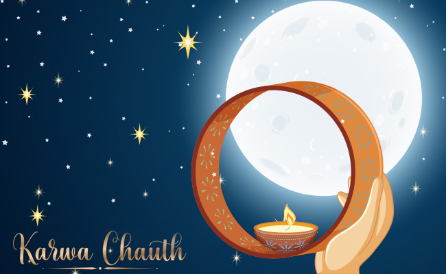 By keeping a waterless fast on Karva Chauth, the married women wished for the long life of their husbands.