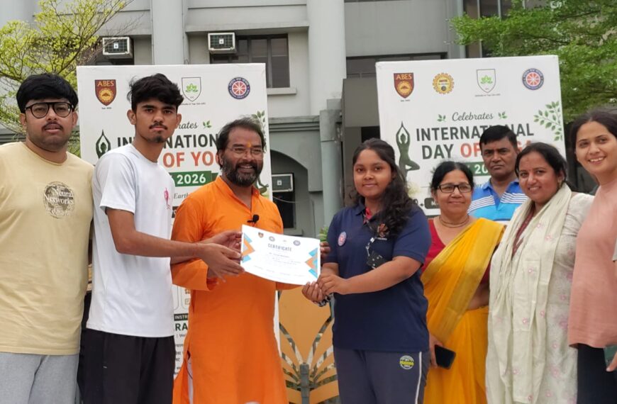 विश्व योग दिवस पर एबीएस इंजीनियरिंग कॉलेज में…